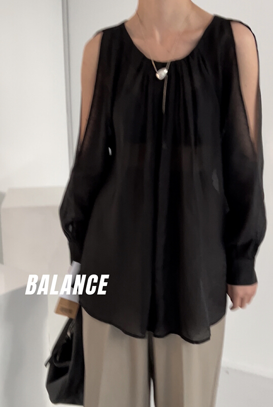 【BALANCE】極簡百搭漏肩防曬襯衫  BL6060#  XYJ