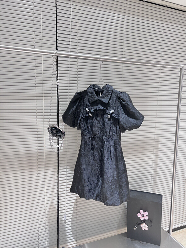 goods in stock! [Feimao (Yimao)] Korean sweet bubble sleeve dress ym-7025# LSL