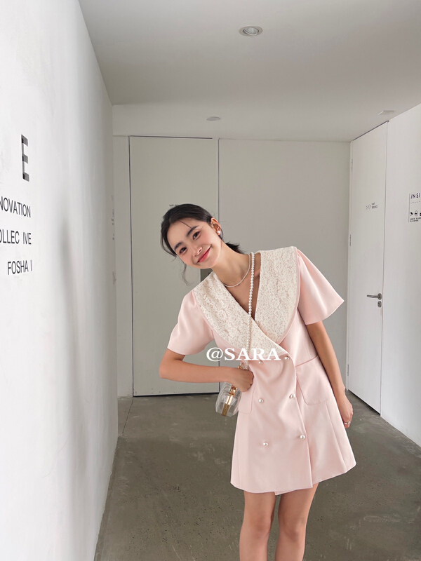 goods in stock! New year in early spring! [Sara] exquisite and versatile dress (with belt) 16933# lwy