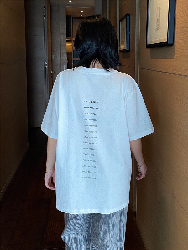 [hanzheshi] men's and women's personalized letter printed short sleeve T-shirt 222# ZZL