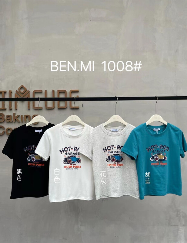 New year in early spring! [Ben. Mi mystery] round neck comfortable Korean Short Sleeve T-shirt 1008# ll
