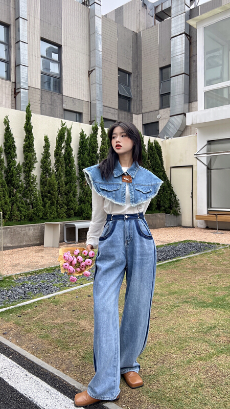 New in early summer! [Mi & Co Wu] thin material adjustable mopping jeans c1065# hjy