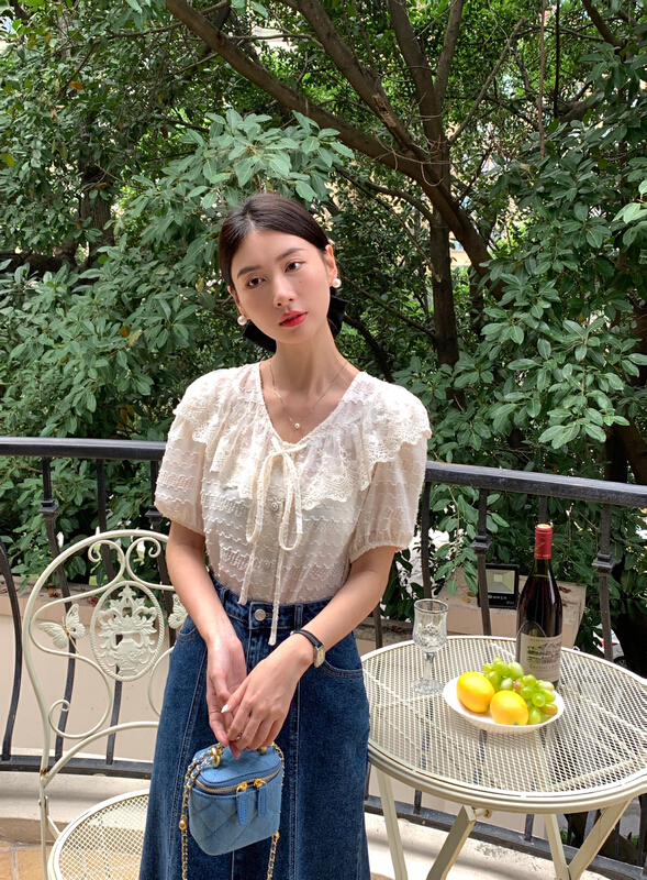 goods in stock! New in early summer! [aixili aisili] simple and versatile fashion shirt 6005-1# WPL