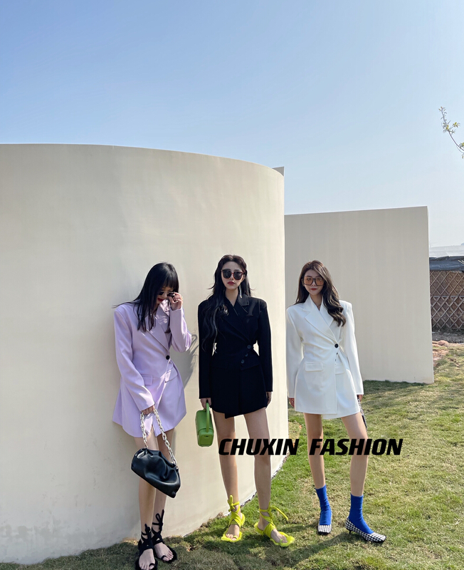 goods in stock! New year in early spring! [c.x Chuxin] Korean version side buckle temperament candy color suit k738# WTT