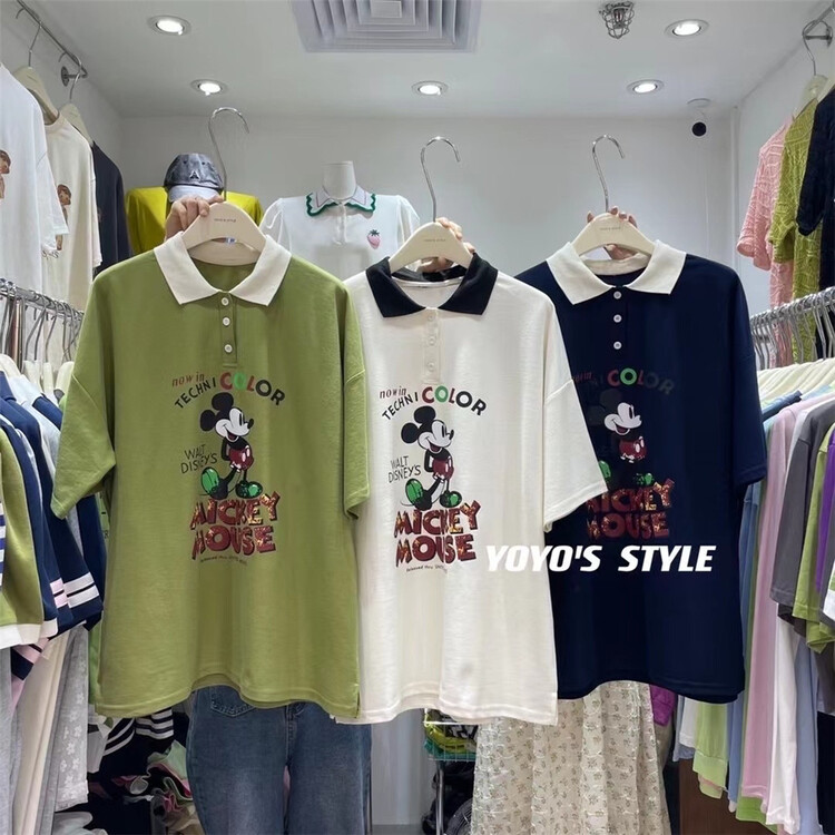 【YOYO'S】韓版polo領米奇印花連衣裙  8529#  XYY
