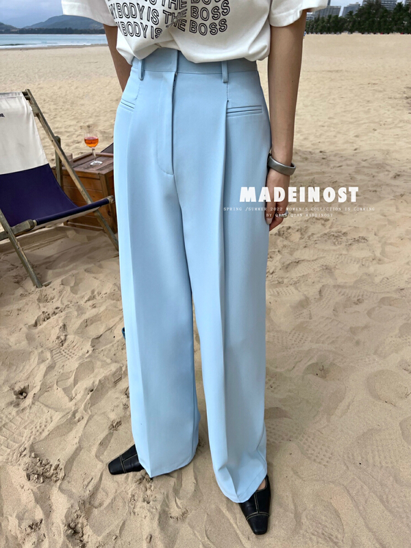 New year in early spring! [OSHA madeinost] Korean version of premium discount wide leg trousers 86160# ll