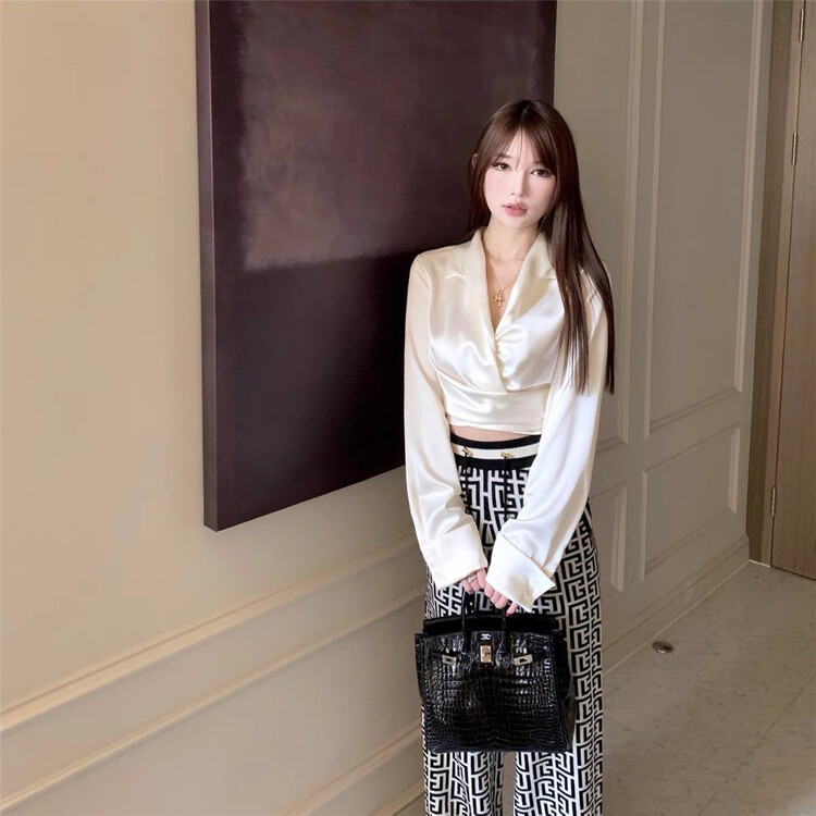 [Linna] irregular French style shirt 6899# zxx