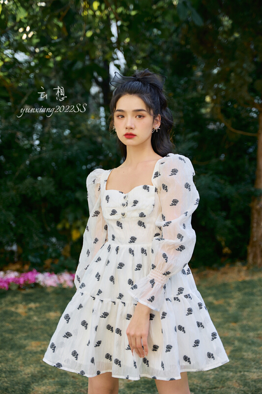 goods in stock! New year in early spring! [Yunxiang (formerly in style & MC)] advanced jacquard square neck dress 2231# jhy