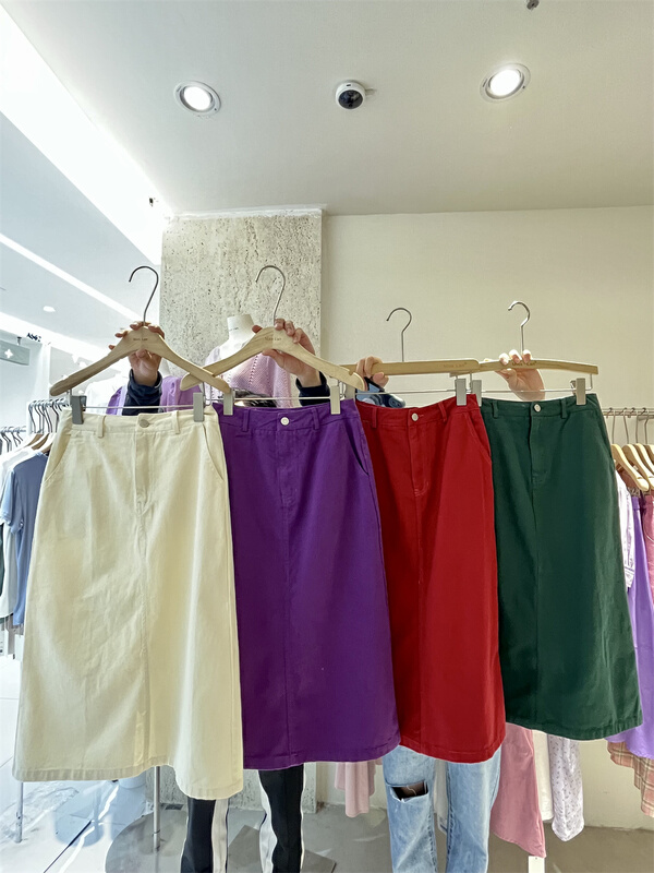 [miss LAN] Korean simple and versatile skirt 10106# XJ