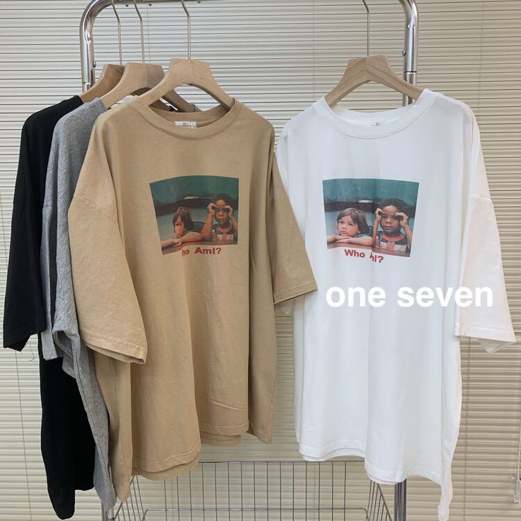 goods in stock! [one seven] pattern wash loose and versatile short sleeve T-shirt 6897# XYY