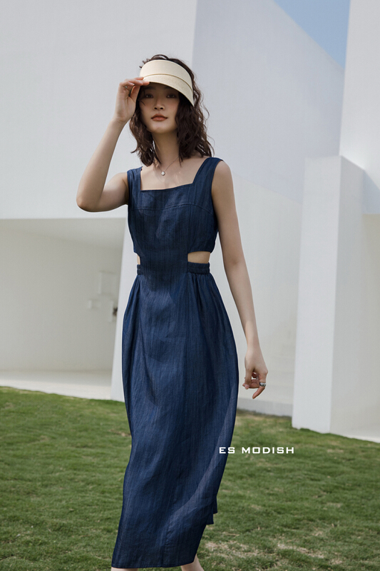[es modish] new design, waist revealing and thin dress ops1622# XYJ