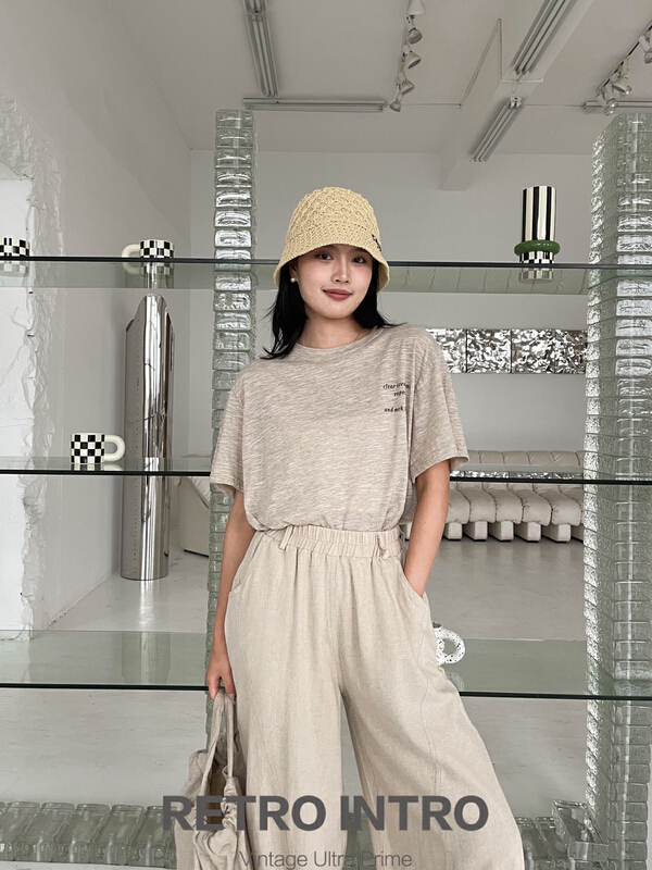 New in early summer! [Rin] retro Japanese loose short sleeve T-shirt r21080# cqw