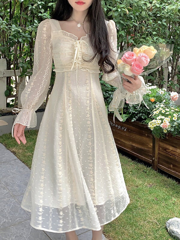 [JH] elegant fashion temperament net red small fragrant lace dress (dress only) 41061# PCZ