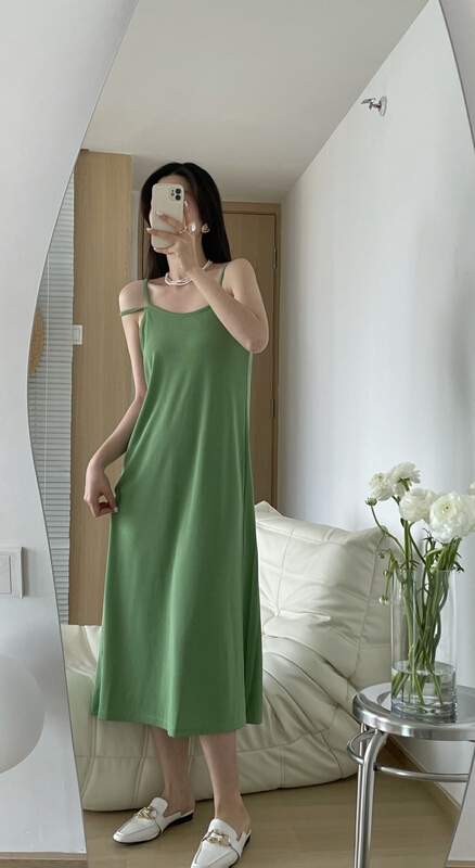 New year in early spring! [sunshine] AB shoulder strap design suspender dress 9389# cqw