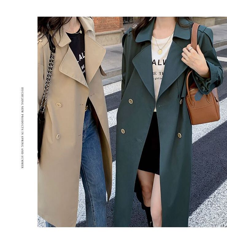 [Gangan] British style design waist closing versatile windbreaker (with belt) 8134# ll