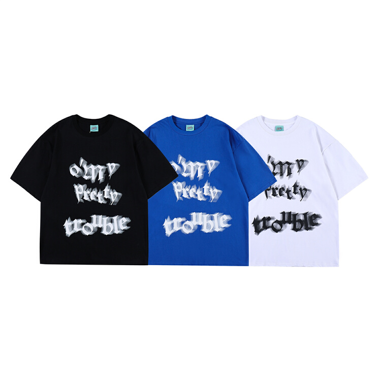 [BNL] men's and women's personalized letter printed short sleeve T-shirt 590# ZZL