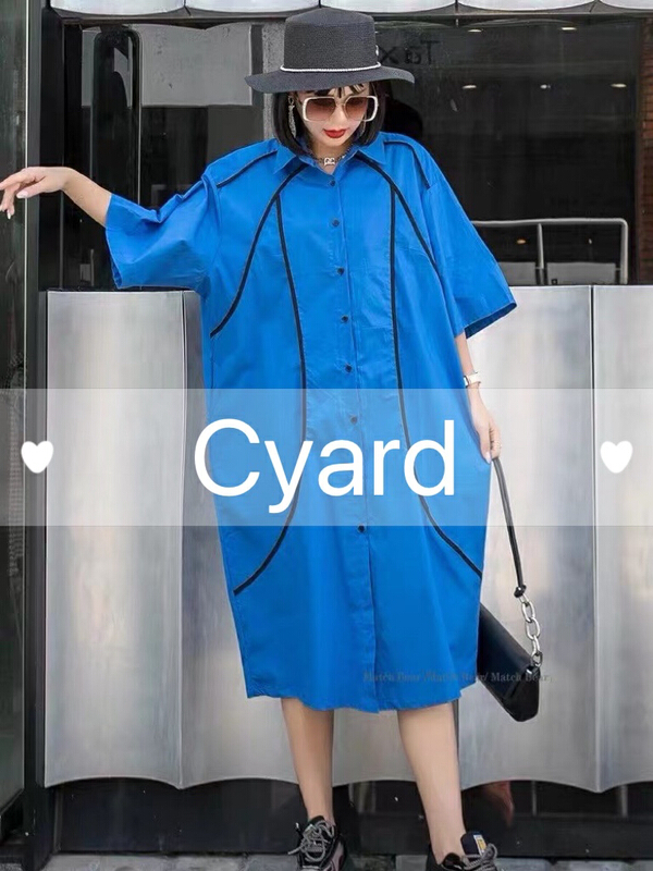 [cyard] Japanese hemmed shirt dress 90008# L