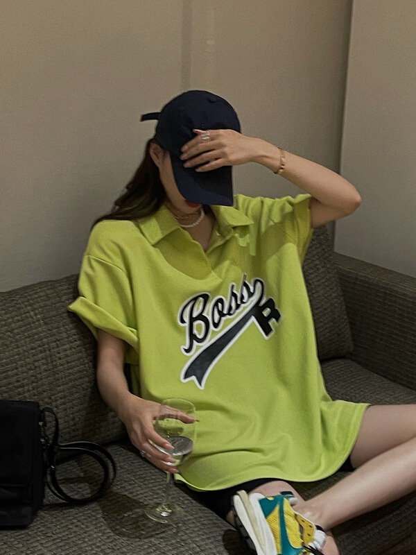New in early summer! [Wu / u] fashion letter age reducing short sleeve T-shirt w502# LSL
