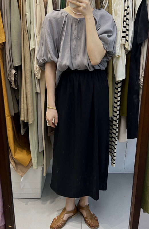 [h-xl] Korean sweet clean versatile shirt 3550# XYY