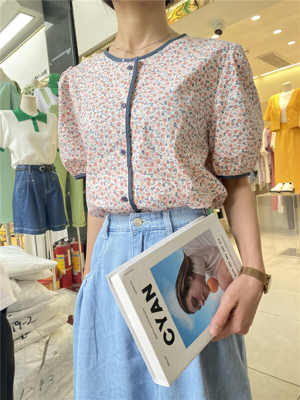 [Boran buran] broken flower gentle aging shirt 7359# LSW