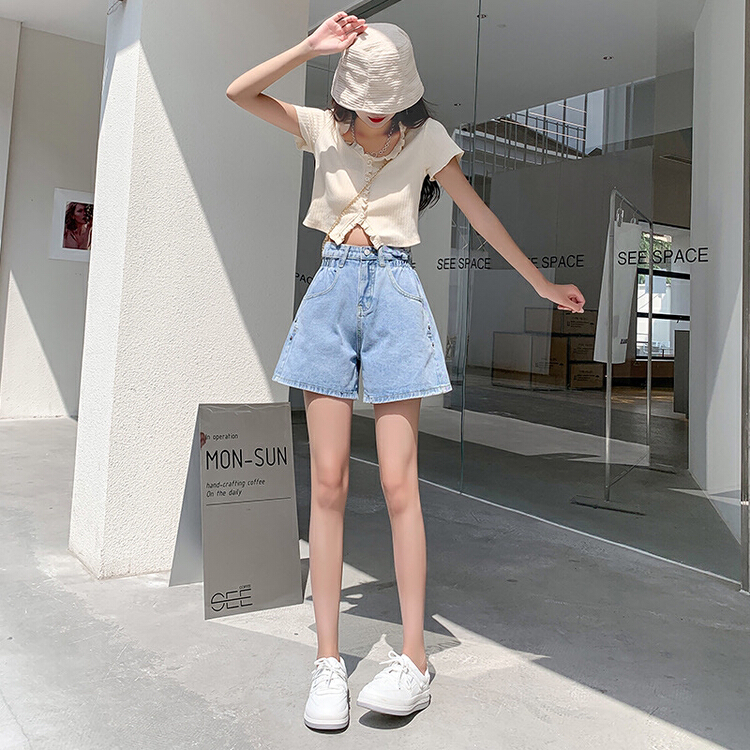 New in early summer! [ins studio] Korean wash versatile denim shorts a8013# WPL