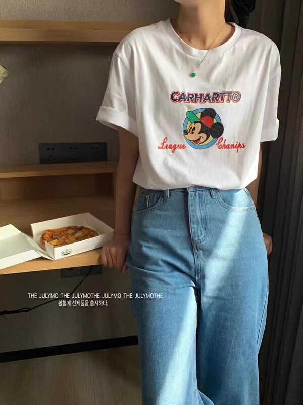 [HH] Korean round neck short sleeve T-shirt 3372# L