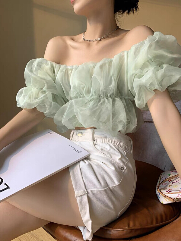 New in early summer! [HH] Korean versatile short shirt 2373# LSL