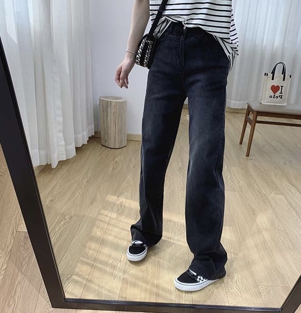In early summer! [JFT] Korean high waist elastic wide leg jeans jf1116\cls