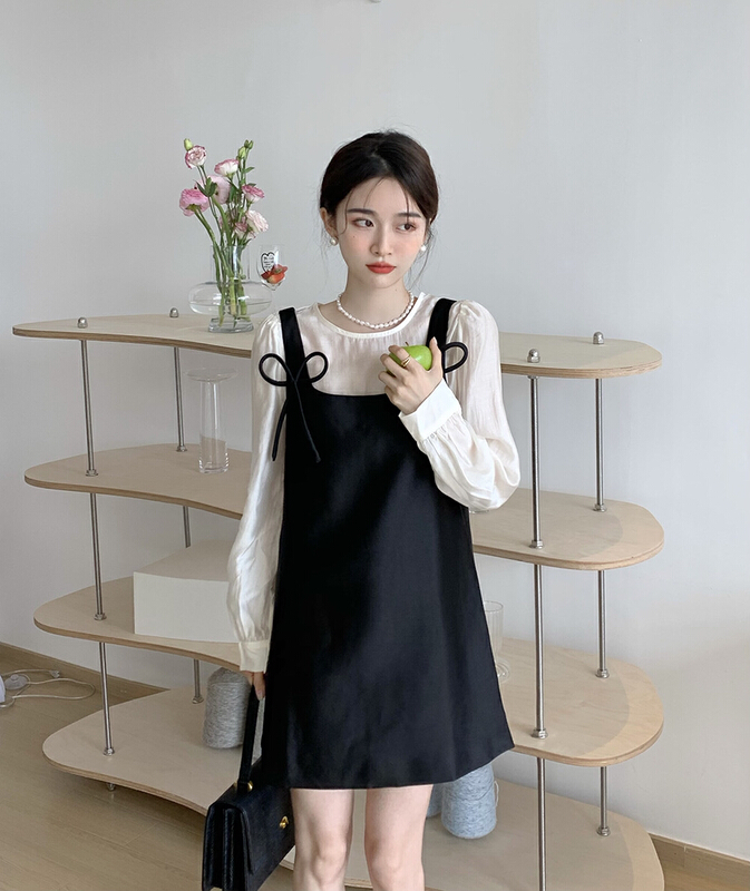 goods in stock! New in early summer! [timely rain] Han Feng ins retro vitality girl vest dress (excluding blouse) 20588# WPL