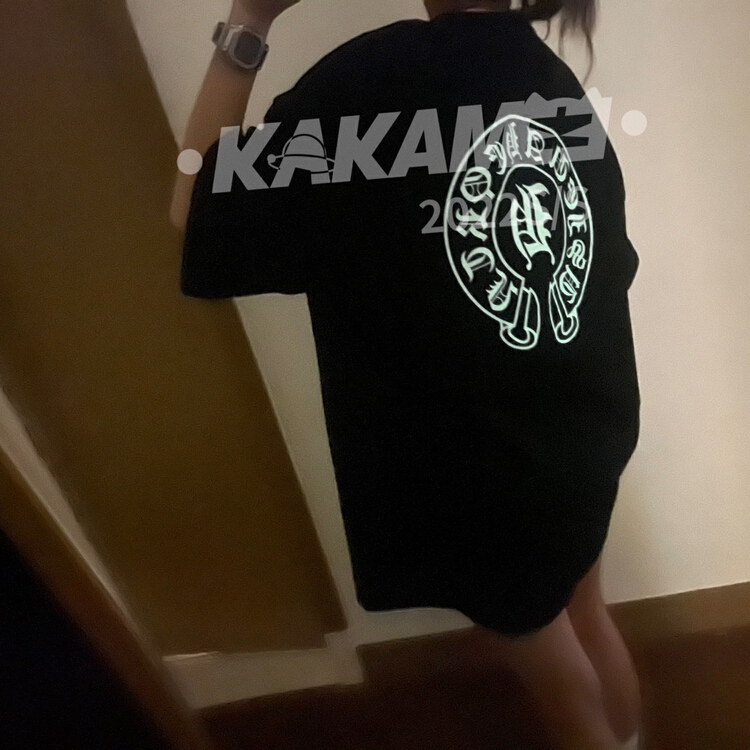 初夏上新!【KAKAMEE】潮夜光效果字母寬鬆短袖T恤(只賣T恤)  S301#  LSL