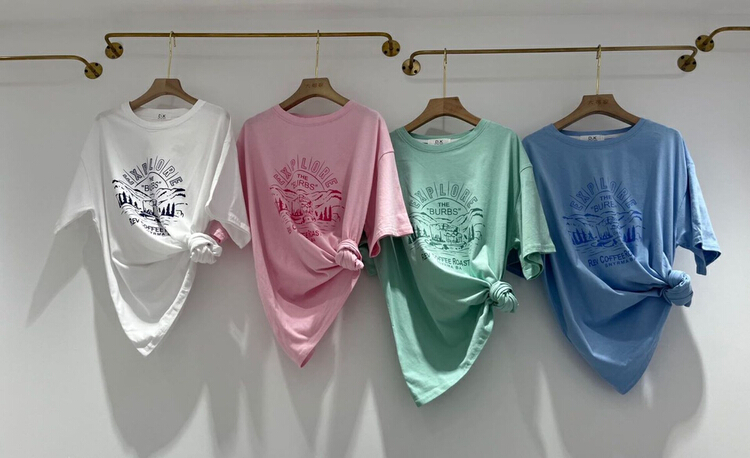 [Dake home] simple printing loose round neck short sleeve T-shirt 5117# ZSY
