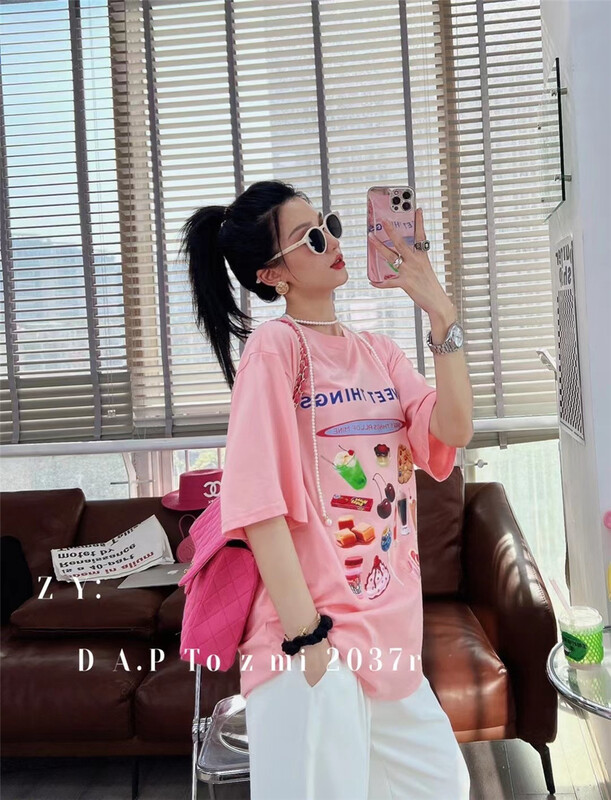 goods in stock! New in early summer! [ZY] food print personalized short sleeve T-shirt 2037# WTT