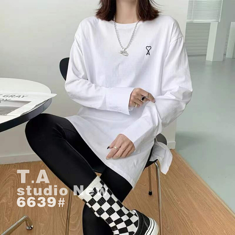 New year in early spring! [TA +] Korean round neck loose long sleeve T-shirt 06639# XYY