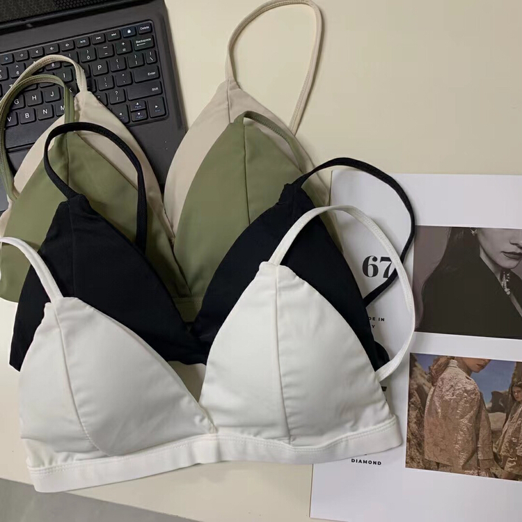 [Yaya] European and American ice silk sexy triangle cup beautiful back underwear 5161# CCL