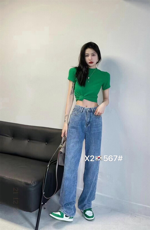 New year in early spring! [x2 square] high waist comfortable Korean jeans ys1-nx567# L