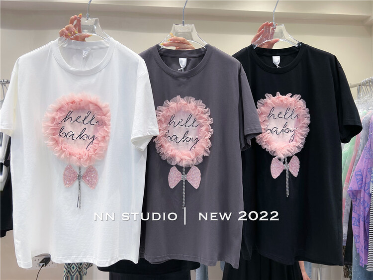 [NN] niche design sunflower short sleeve T-shirt 9661# XYY