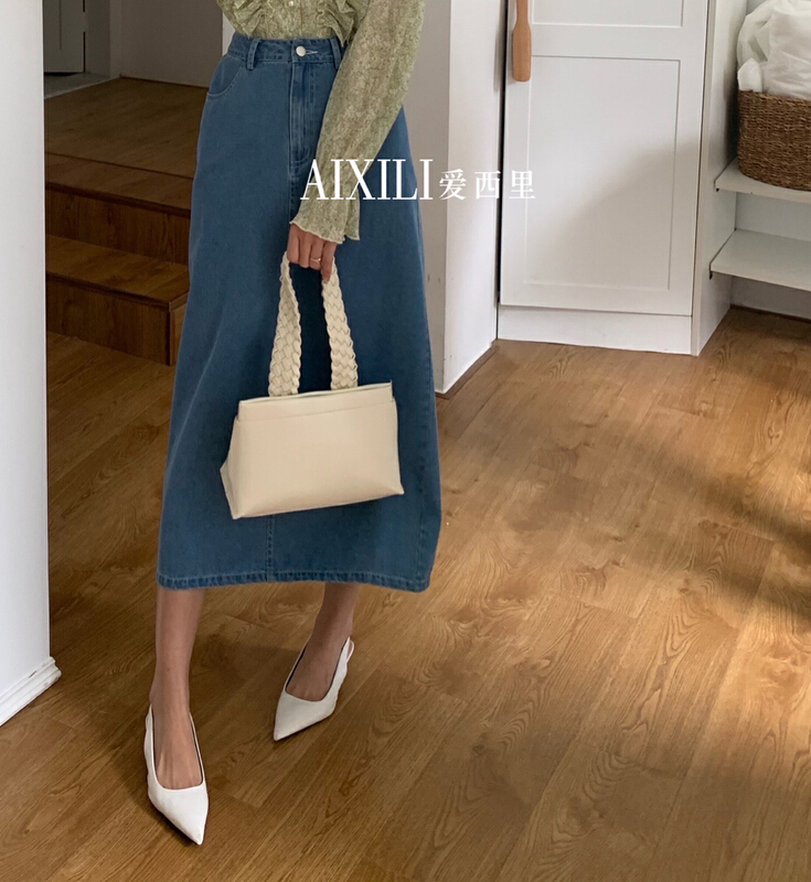 New year in early spring! [aixili aisili] Korean cowboy basic skirt 6186# ozq