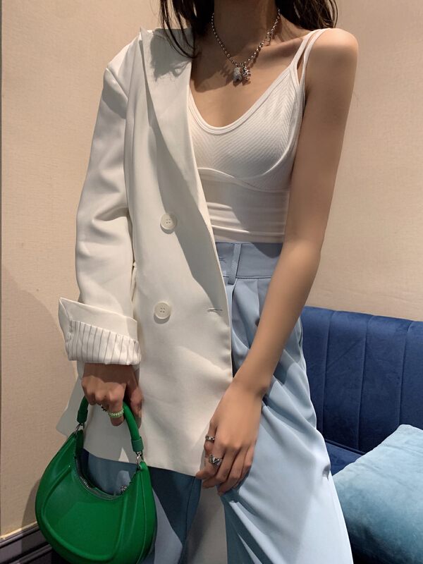 New year in early spring! [Vanessa] design double shoulder elastic vest 6022# ozq