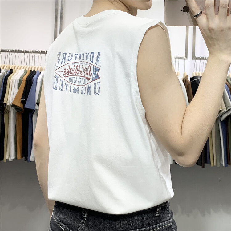 [wild club] sleeveless printed Pullover vest b7726# ZZL