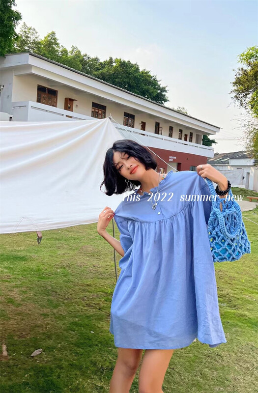 [this] Korean loose short foreign style dress ys1-r1075# CSX
