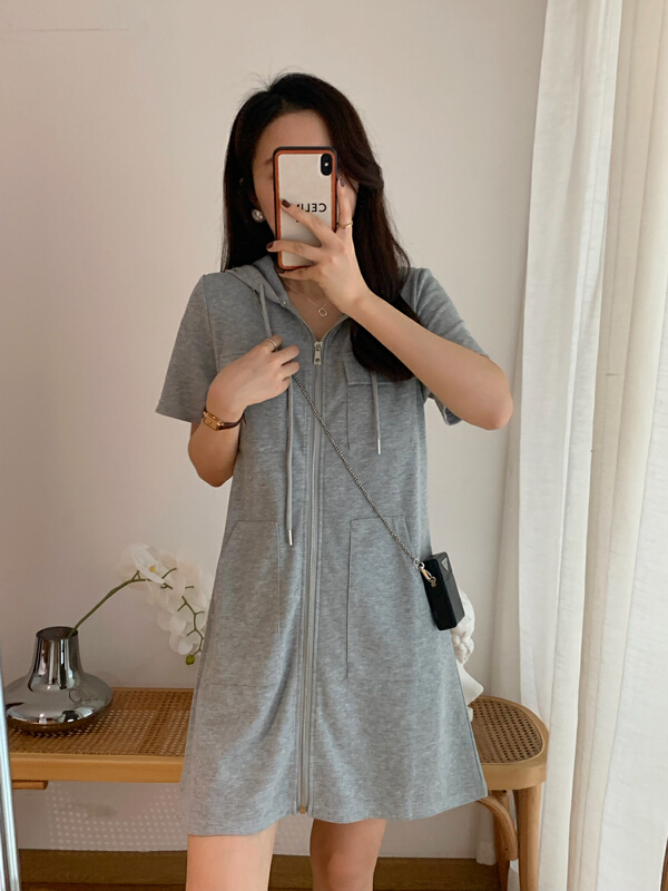 [victory. 2] Korean fashion hooded pocket dress v218# WPL