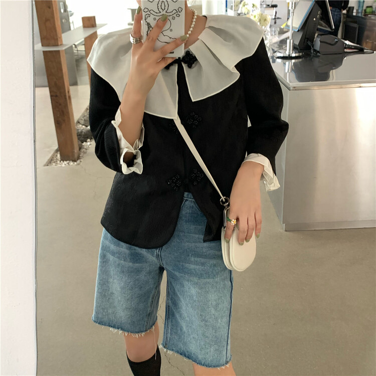 [Penny vogue] Vintage fake two loose Vintage jacket 65572# LSL