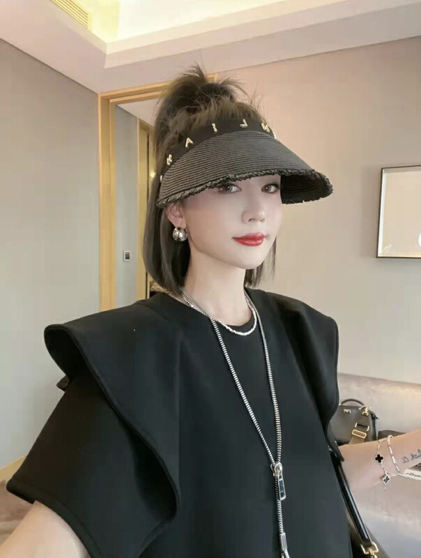 [aestheticism hat industry] letter empty top sunshade hat 3039# LSL