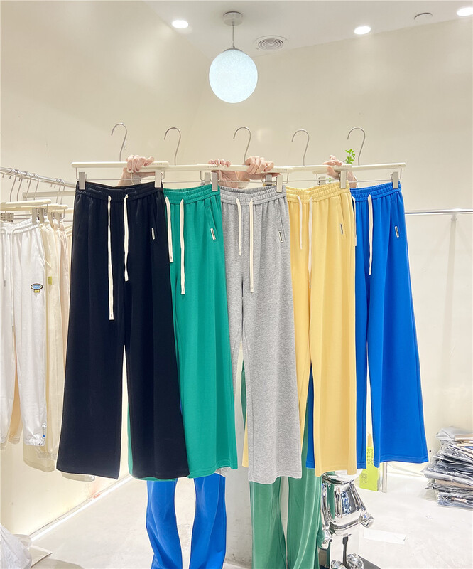 New in early summer! [cuvvi] elastic waist simple wide leg casual pants 50589# LSL