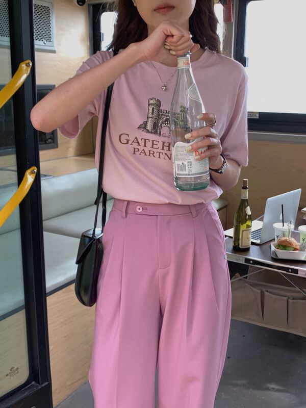 [simnice] basic versatile simple pattern short sleeve T-shirt 2253# cqw