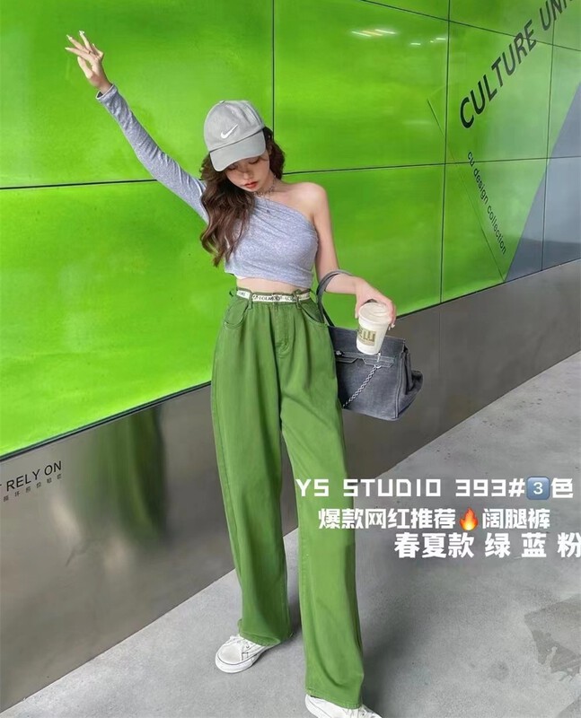 New in early summer! [yuan color] simple and loose Vintage Jeans 393# LSW