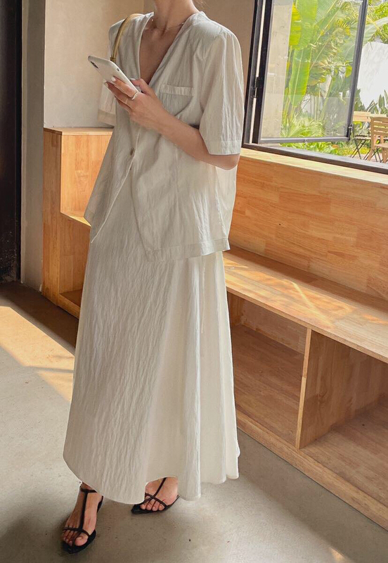 New in early summer! [soul] Korean versatile A-line skirt at18158222q# CLS