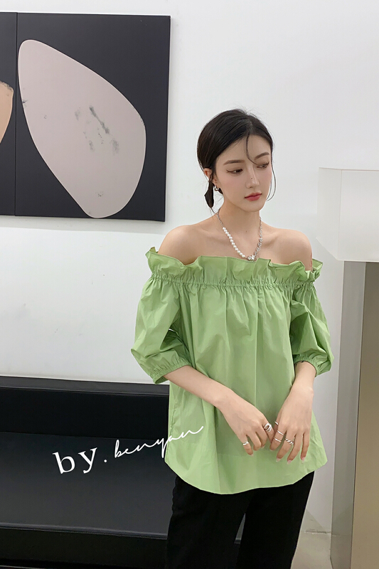 Early summer! [benyan] Korean line neck short sleeved shirt d9850# zxx