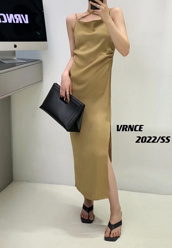 goods in stock! New in early summer! [Vince] Super Brand minimalist Spice Girl Dress 5166# XYJ