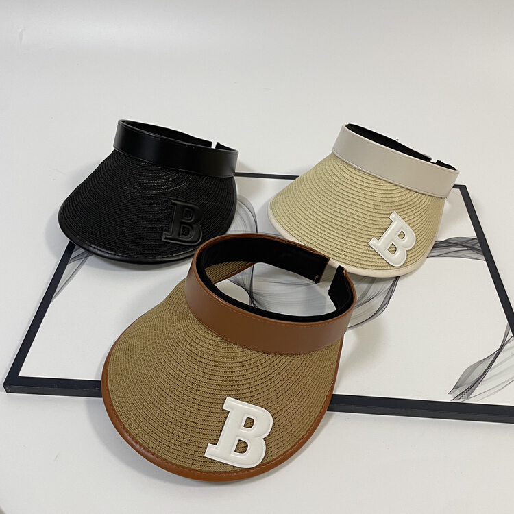 [aesthetic hat industry] letter B empty top sunshade hat 2997# LSL